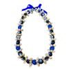 Utama Hawaiian Kukui Nut Lei with Cowrie Shell - Blue,