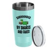 Snake Lovers Teal Edition Viking Tumbler 20oz - Surrounded by