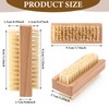 Amabro Wooden Nail Scrub Brush, 2pcs Double-Sided Nail Cleaning Brush