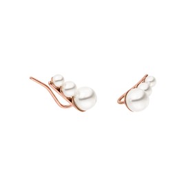 PURELEI® Finesse Earrings (Gold, Silver, Rose Gold), Waterproof Women's Earrings with 3 Elegant Pearls, Stainless Steel Stud Earrings for Festive Occasions, Gift for Women, Stainless Steel