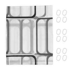 ZONADAH 180x180cm Square Plaid Shower Curtain Toilet Shower Curtains with Hook for Bathroom Home Decor Modern Waterproof Curtain Bath Accessories
