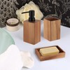 Acacia Soap Dish Cup Dispenser Tray