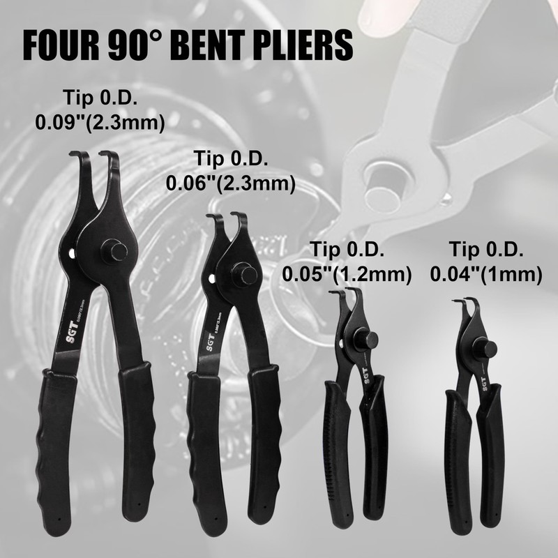 SGT Snap Ring Pliers Set,10 Pcs Internal & External Circlip