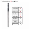 sourcing map Square Nose End Mill, 4mm Tip Dia Solid