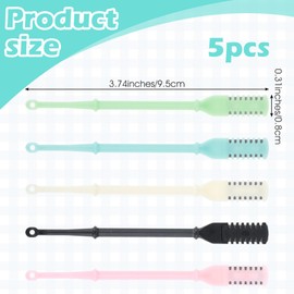 Sorcristy 5PCS Nostril Hair Trimmer Set, Nostril Remover Tool 2-in-1 Double Sided Nose Hair Cutter, 360° Rotating Manual Trimmer with Ear Picker for Men, Women, Portable Grooming Tool