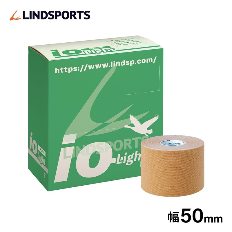 LINDSPORTS ライトイオテーププラス キネシオロジーテープ テーピング 幅50mm×5.0m 1箱6本入 (1)
