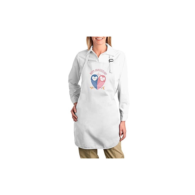Fabulous Premium-Küchenschürze Weiß Owl Anniversary Wedding Celebration Gift Ideas Couple