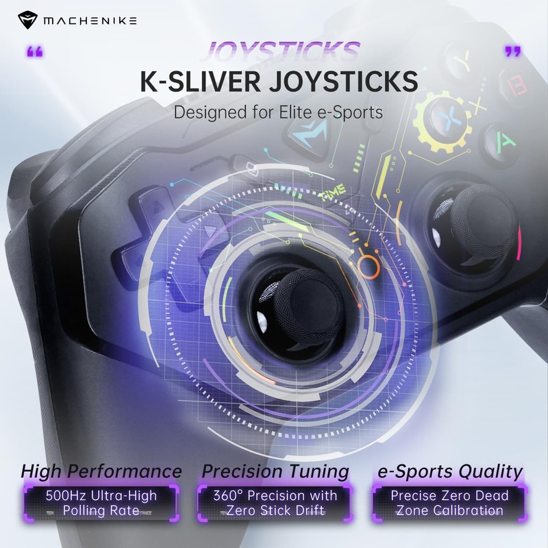 Machenike G3S Wireless Gaming Controller | Dual Vibration Motors, Dual
