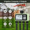 Johgee Irrigation Computer with 4 Independently Controlled Outputs, Digital Watering