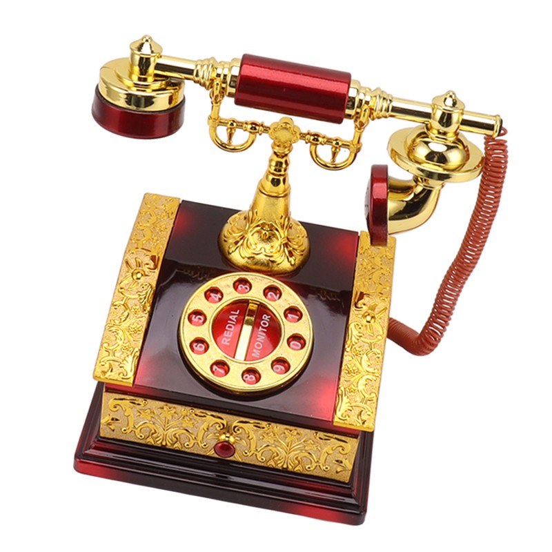 Dial Telephone Shaped Music Box Exquisite Retro Music Jewelry Box