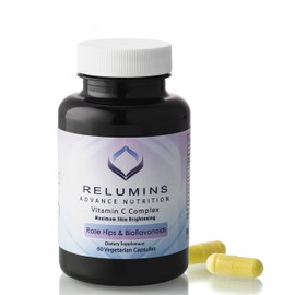 Relumins Advanced Vitamin C Supplement with Rose HIPS – 1000mg of Vitamin C, Immune Support & Collagen Production, Made in USA - 60 Capsules (30-Day Supply)