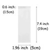 100 Count Clear Resealable Tall Thin Zip Bags, Long Thin