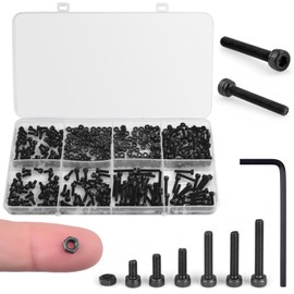 M3 Screw and Nut Assortment Kit for 3D Printer DIY - 400 Pcs Bolts and Nut Assortment Hex Socket Head Cap with Storage Box for RC Cars, DIY Projects,12.9 Grade Alloy Steel
