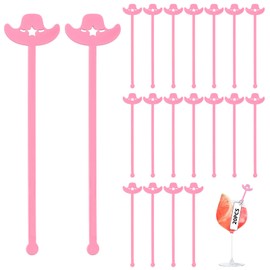 20 Pcs Cowboy Drink Stirrers, Cocktail Swizzle Sticks for Theme Decoration Bar Supplies, Acrylic Stir Sticks for Cocktails Coffee Beverages Mixers Bachelorette Party Homecoming Festival Decoration