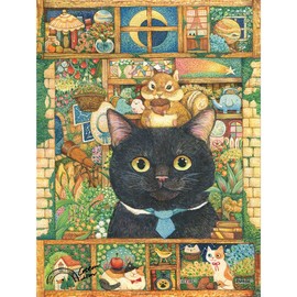 Pintoo Mini Jigsaw Puzzles 80 Piece for Adults - Cotton Lion - Cat's Plant Shop Beautiful Plastic Puzzle for Home Decor Zero Dust Easy Storage [Q1173]