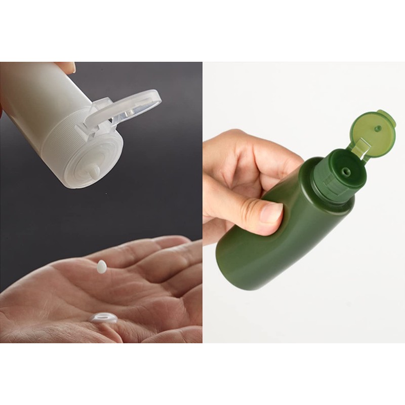 Pack of 4 100 ml Travel Size Plastic Squeeze Bottles