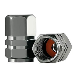 Valve-Loc Tire Valve Caps (10-Pack) Heavy-Duty Stem Covers | Dustproof, Airtight Seal | Hexagon Design | Outdoor, All-Weather, Leak-Proof Air Protection | Light-Weight Aluminum Alloy (Gun Grey)