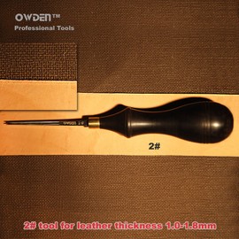 OWDEN Professional Leather Edge beveles for Leather Craft (2#),Leather Tool Cutting beveling Leather Edge Skiver Tool for Leather Craft.