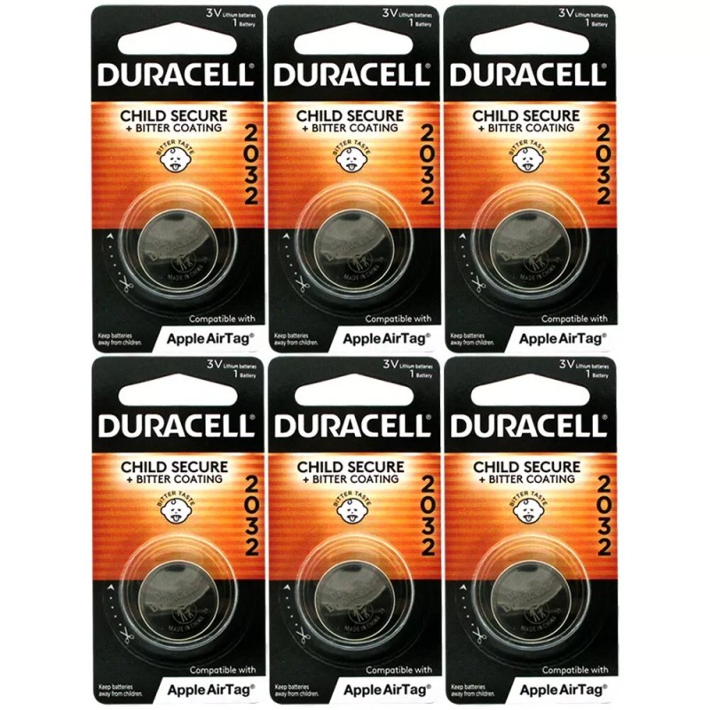 Duracell 2032 Lithium Button Cell Battery 6 Pack