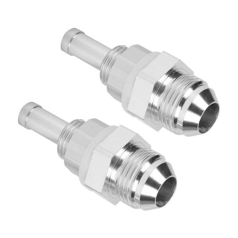 2pcs AN8‑3/8 Hose Barb Adapter Aluminum Fuel Pump Tank Fitting