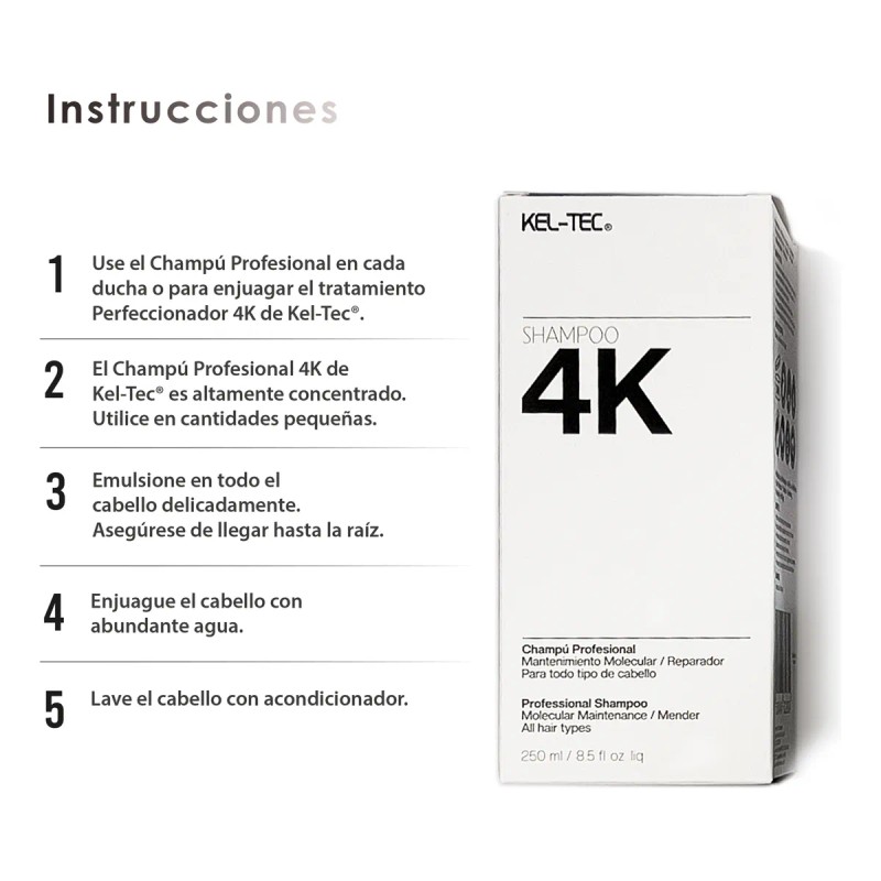 Kel-tec Shampoo 4k: Champú Profesional