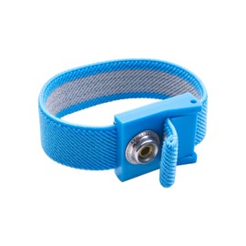 Quadrios ESD Wrist Band Blue Press Stud 10 mm