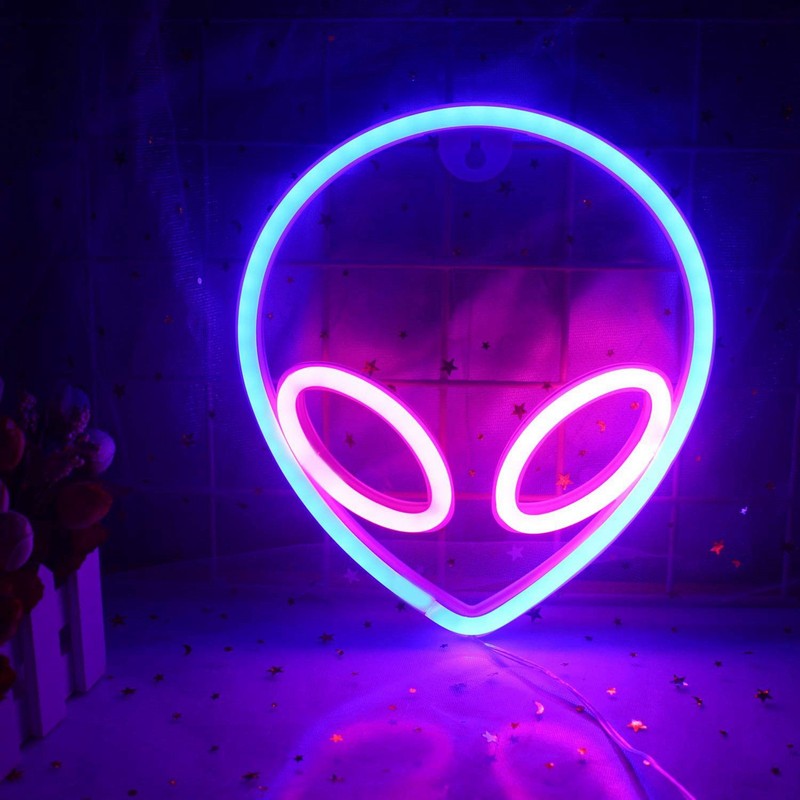 Alien Neon Sign Decorative Neon Light Night Lamp for Bedroom