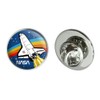 NASA Logo Over Space Shuttle with Rainbow Metal 0.75" Lapel