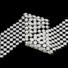EliteKoopers 1m White Pearl Mesh Wrap Ribbon Flat Back Trimming