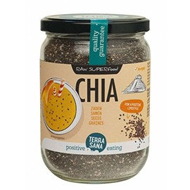 Chia Samen schwarz von Terrasana Rohkostqualität, vegan, vegetarisch 330g- Bio