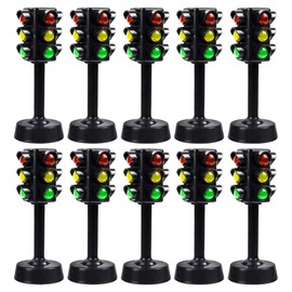 Alipis Traffic Light Toy, Traffic Lights Model Traffic Lamps Kids Early Educational Playset, Pack of 10