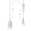 Cable Matters 2-Pack Hanging Light Cord with Switch - 15ft,