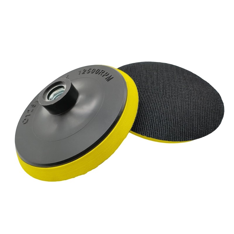 5 Inch Hook and Loop Backing Pad, 5/8"-11 Thread Polishing
