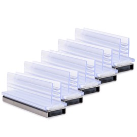 magnets4you - Pack of 5 magnetic sign and card holders, vertical. Holds material thicknesses up to 3 mm. Perfect for presenting advertisement / information in the sales area or at trade fairs