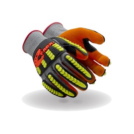 MAGID T-REX Flex Series TRX150 Economy Knit Impact Glove with NitriX Grip Technology Palm Coating–CutLevelA5 Size 6/XS(6 Pairs)