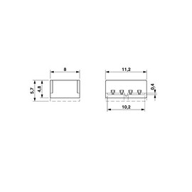 Phoenix Contact, Printed-Circuit Board Connector - PTF 0,3/4-BB-10-H - 1707563; for 10mm Wide Single Color and RGB LED Tapes/Strips; Pack of 10pcs (Perfect for Osram 's LED Strips)
