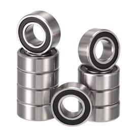 HiPicco MR105-2RS Deep Groove Ball Bearings, ID 5mm x OD 10mm x Width 4mm Miniature Bearings, Double Rubber Sealed Ball Bearing Pre-Lubricated Chrome Steel Z2 Lever 10pcs