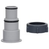 CHARMMA Hose Adapter Set of 2 Grey Plastic 3.6 in