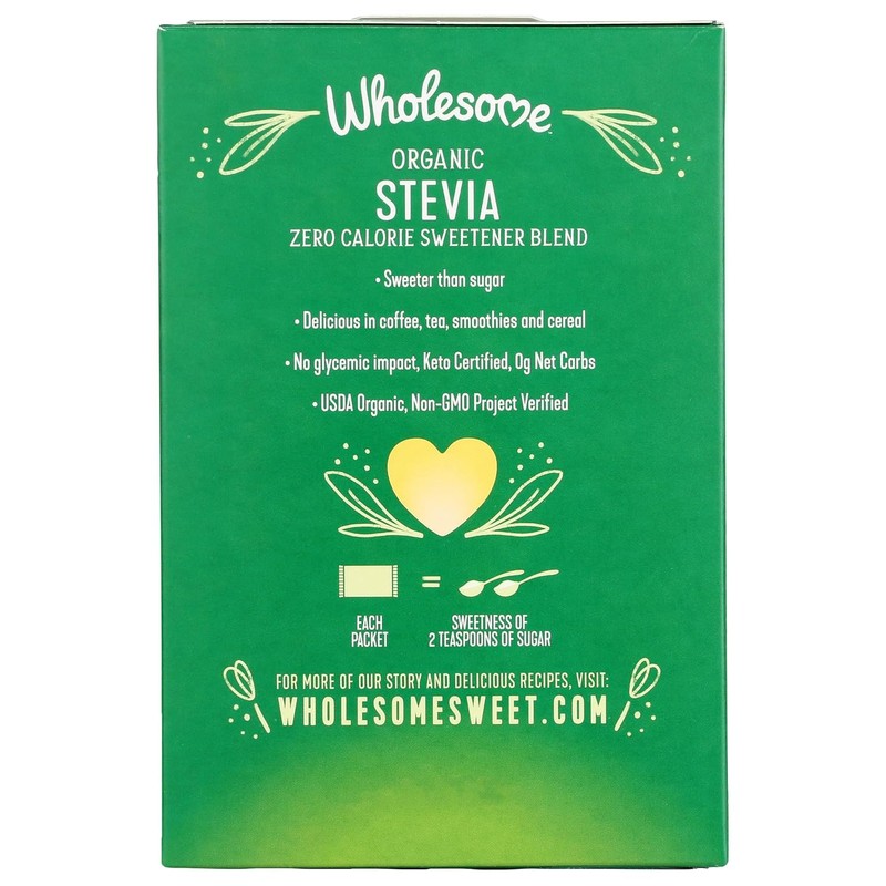 Wholesome Organic Stevia, Zero Calorie Sweetener Blend, Non GMO &