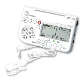 Seiko STH200WHSP Metronome & Tuner White Pickup Microphone Set of 2 Special Pack