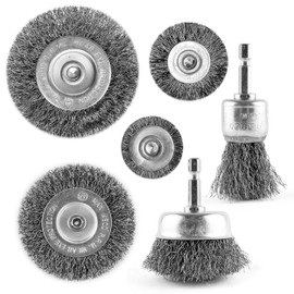 EHOMEA2Z Wire Wheel Steel Brush Cup for Drill 1/4 Hex Shank for Cleaning Stripping Rotary Metal Power Drill Paint Rust Removal, for Power Drill Attachment (6)