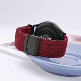 WOCCI 18mm 19mm 20mm 21mm 22mm 24mm Watch Band Nylon Watch Belt Infinitely Adjustable Replacement Band for Smartwatch, 20 mm, Nylon Stainless Steel