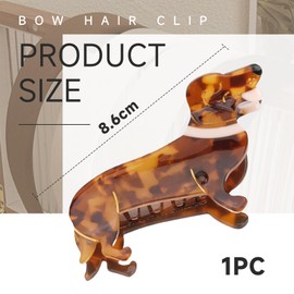 Cosmeria Dachshund Hair Clip for Women and Girls, Funny Volume Clip Made of High-Quality Acetate, Perfect Dog Hair Clip for All Occasions and Dachshund Lovers