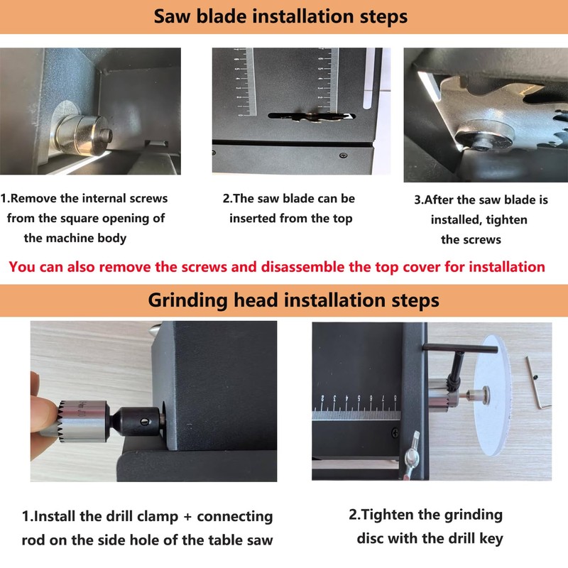 MIUPWULA Mini Table Saw,Mini Multi-Functional Portable Crafts Saw Speed Angle