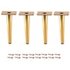 Osring 6 Inch Furniture Table Legs Golden, Steel Round Tapered