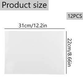 GroveEss 12 Packs Plastic A4 Cut Flush Folders,Clear Sleeves File Pocket,Document Wallet Folders for School Office Paper Reports Document Presentation Project File