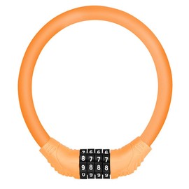 Bike Lock High Security 4-Digit Combination Password Bike Lock Resettable Combination Password Bike Lock Portable Outdoor Anti Theft Bike Combinations Lock for Bicycle Moto （Orange