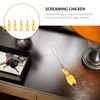 WRITWAA 5Pcs Screaming Chicken Keychain, Mini Funny Yellow Squeaking Chicken