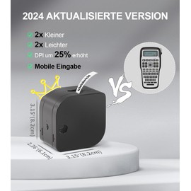 Phomemo Phomemo Etikettendrucker, Mini Bluetooth P12 Beschriftungsgerät Selbstklebend, Etikettiergerät Kompatibel with iOS & Android Phone, Thermotransfer-Label Printer für Zuhause, Büro