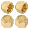 PATIKIL 5/8" Brass Flare Cap, 7/8-14UNF Female Thread 4Pcs SAE